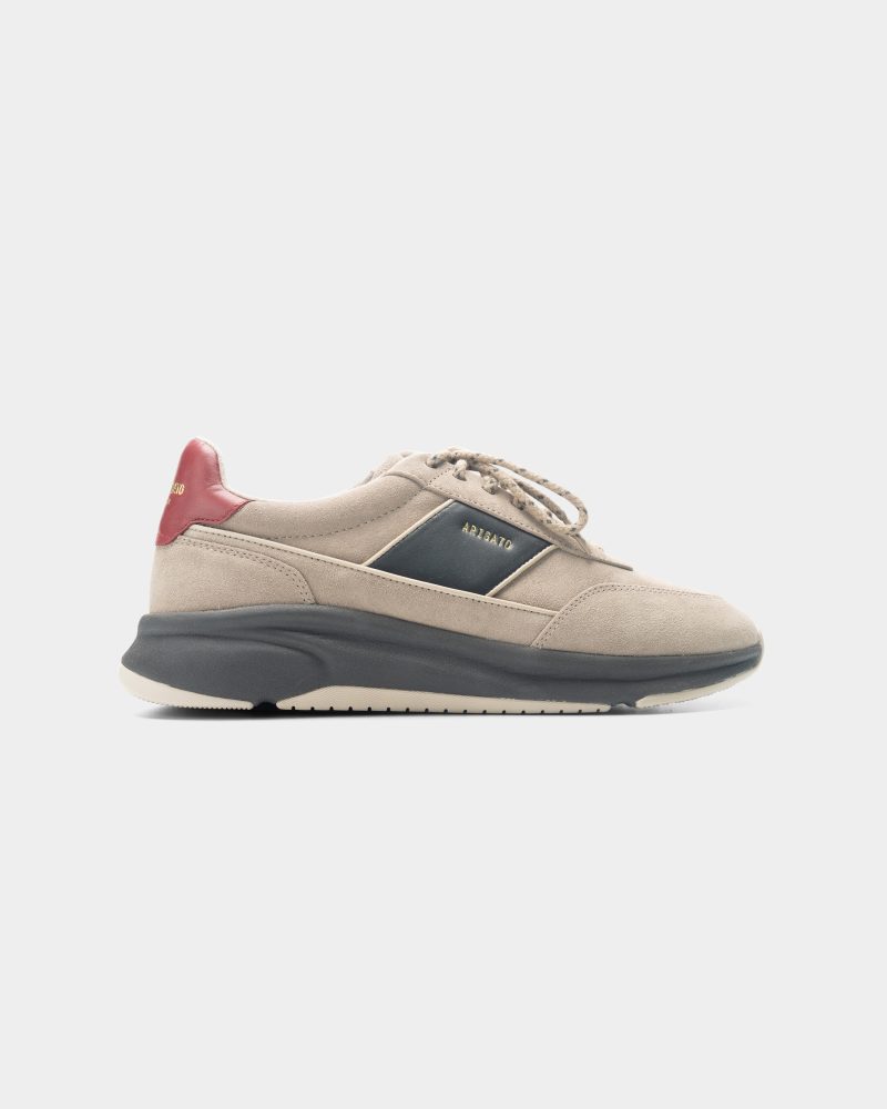 Axel Arigato Men's Genesis Neo Suede Runner | F3232001-Taupe/Red