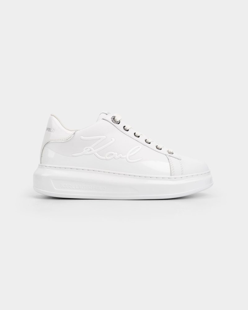 Karl Lagerfeld Ladies Kapri Signia Shine White Lthr/Mono | KL62548F-01W