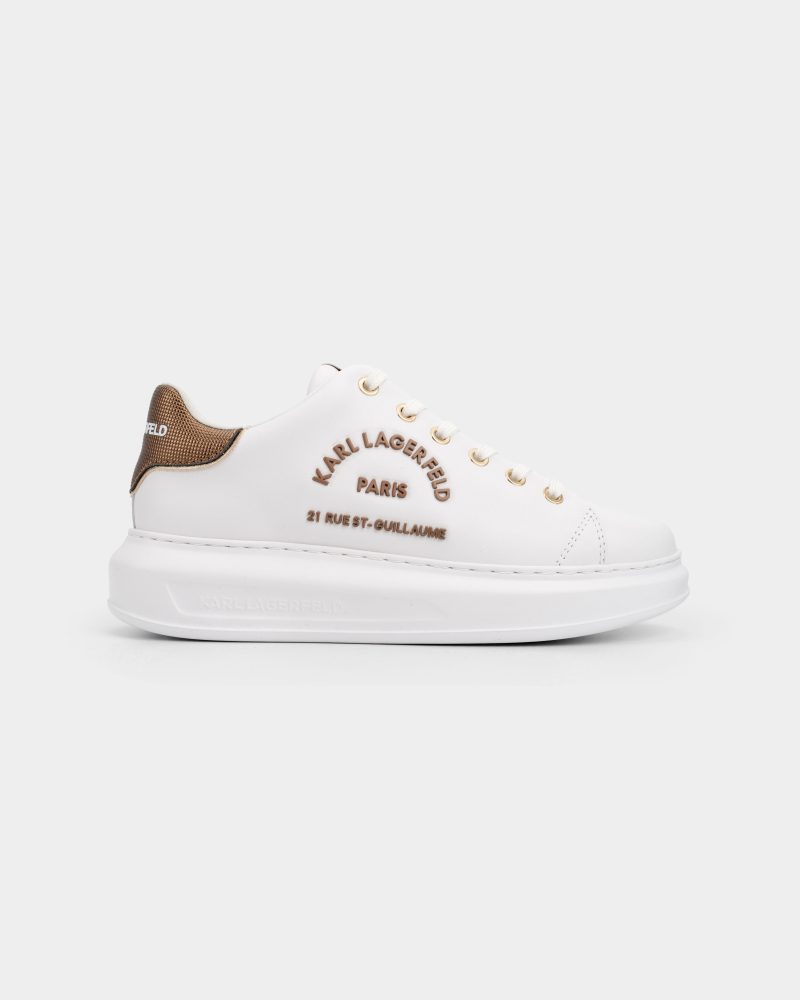 Karl Lagerfeld Ladies Kapri Maison Metalmesh  Tab White Lthr w/Bronze | KL62539M-01Z