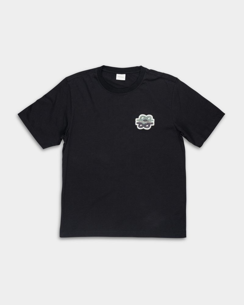Filling Pieces Men's Gowtu Tonal T Shirt Black | 422520500167-130
