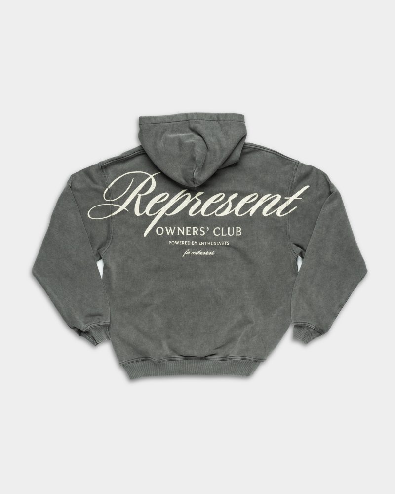 (Core) Represent Men's Owners Club Script Hoodie | OCM41200-47-Vintage Grey
