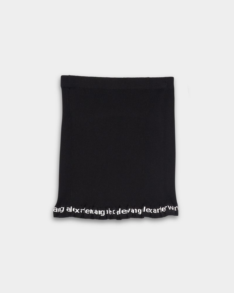 Alexander Wang Ribbed Mini Skirt Black | 4KC1265047-001