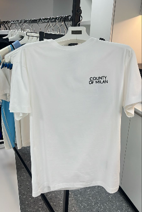 County Of Milan Men's Jersey T Shirt Off White | F5CAMATH008-002