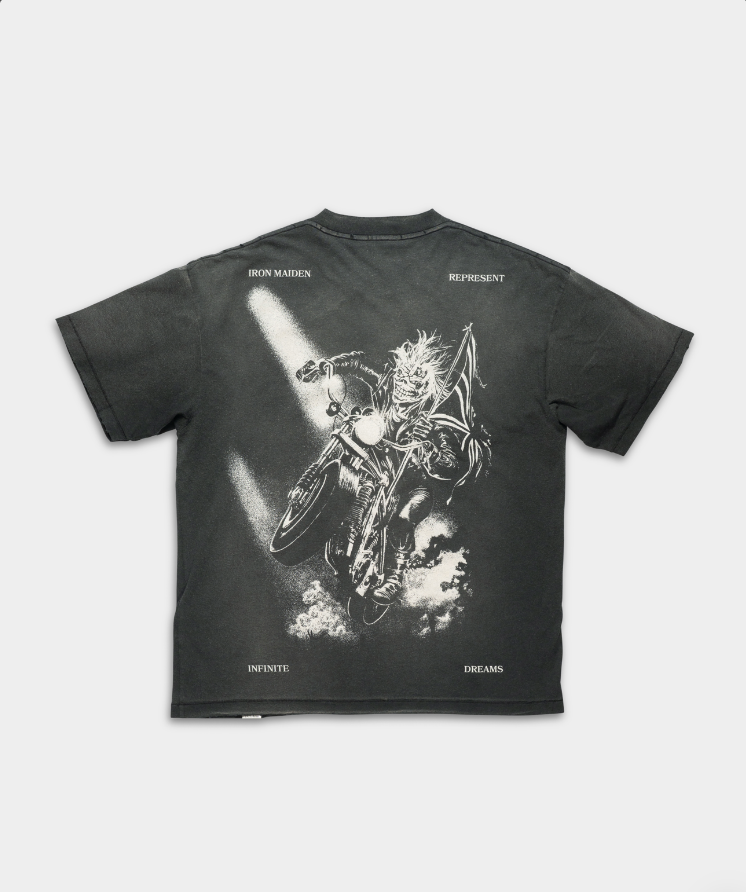Represent Men's Iron Maiden x Infinite Dreams T Shirt | MLM100585-03-Aged Black