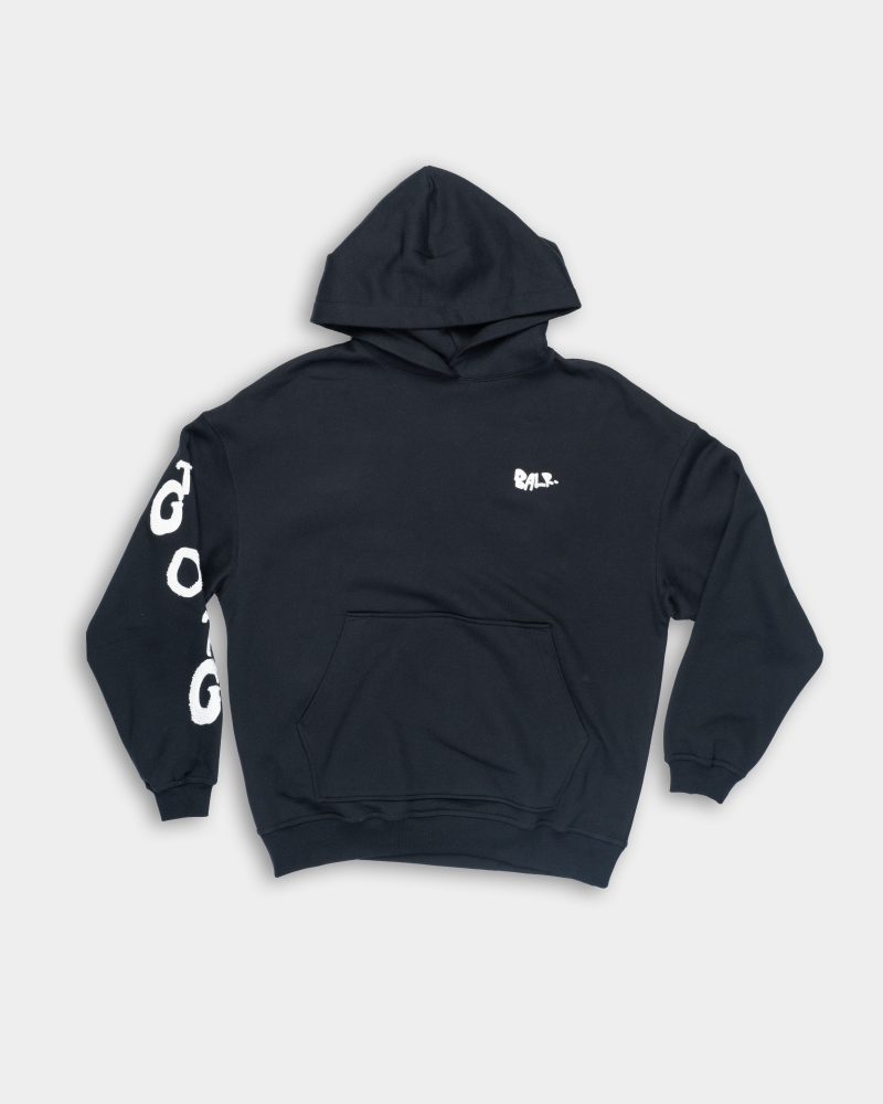 BALR Men's Game of The God's Graffiti Box Fit Hoodie | B1261.1131-Jet Black