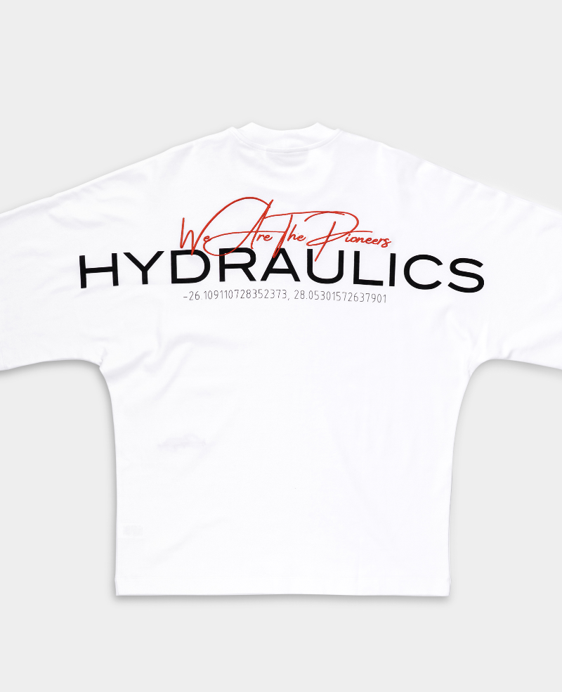Hydraulics Men's We Are The Pioneers Co-ordinates Super Oversized T Shirt White |