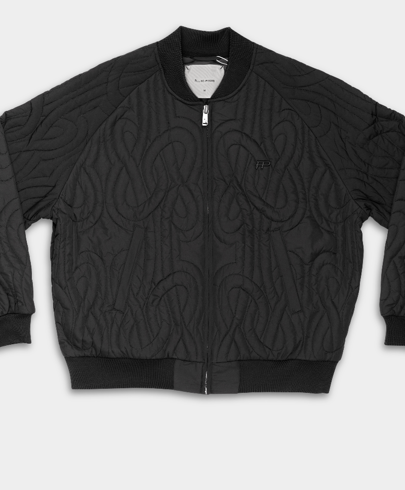 Filling Pieces Men's Quilted Bomber Black | 422460504199-130