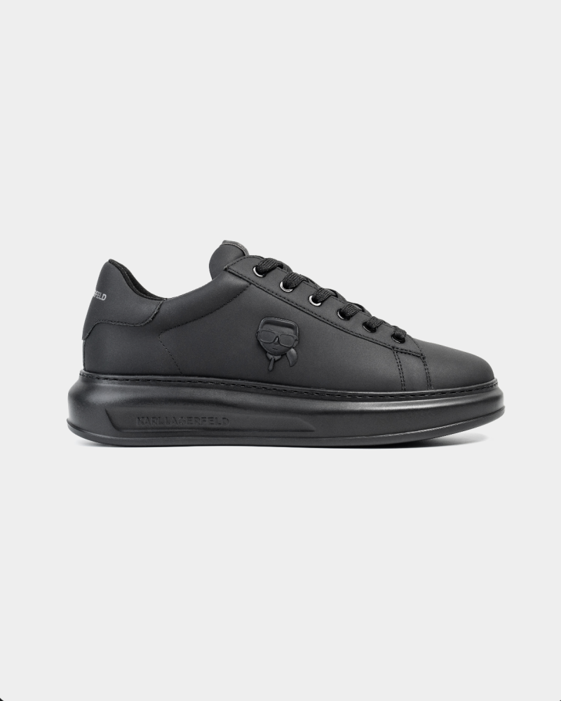 (Core) Karl Lagerfeld Men's Kapri NFT Relief Coated Lo Lace Black Lthr/Mono | KL95570R-00X