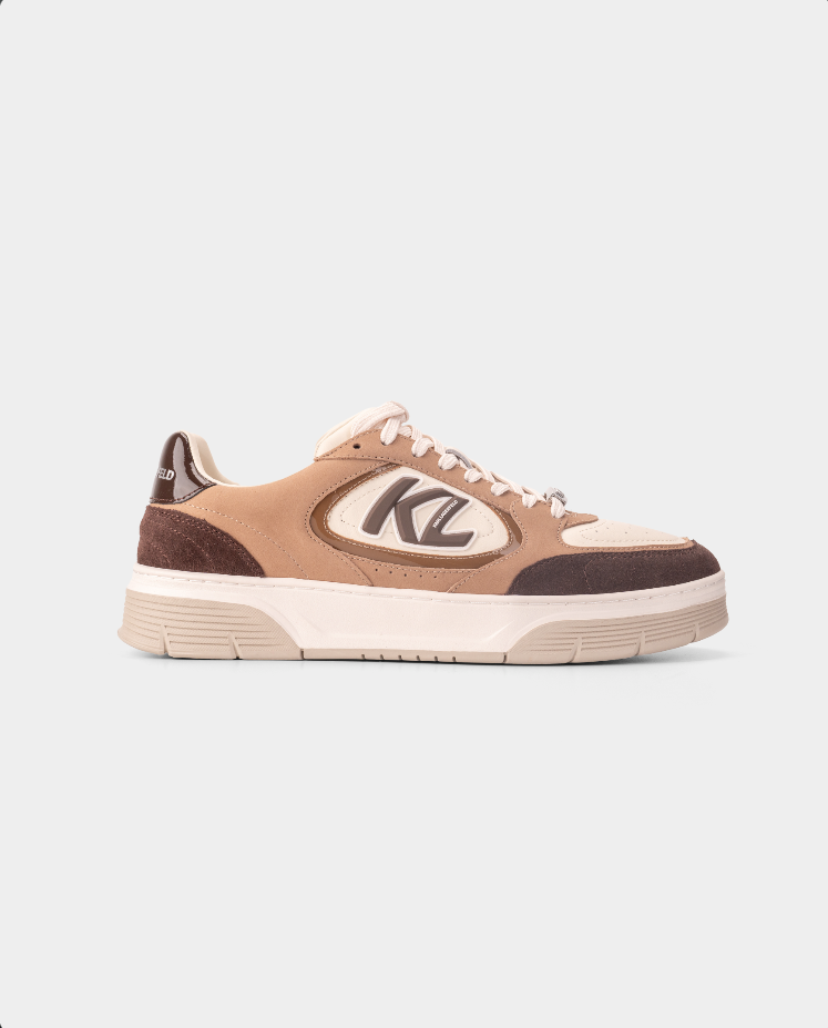 Karl Lagerfeld Men's Kourtney Sidetrim Lo Lace Stone Lthr & Suede | KL53026-3TN