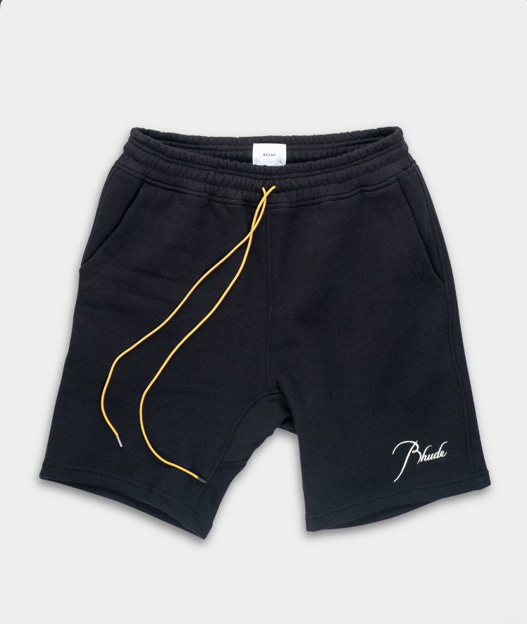 (Core) Rhude Men's Classique Sweatshort Black/White | RHPS26SH01012-1014