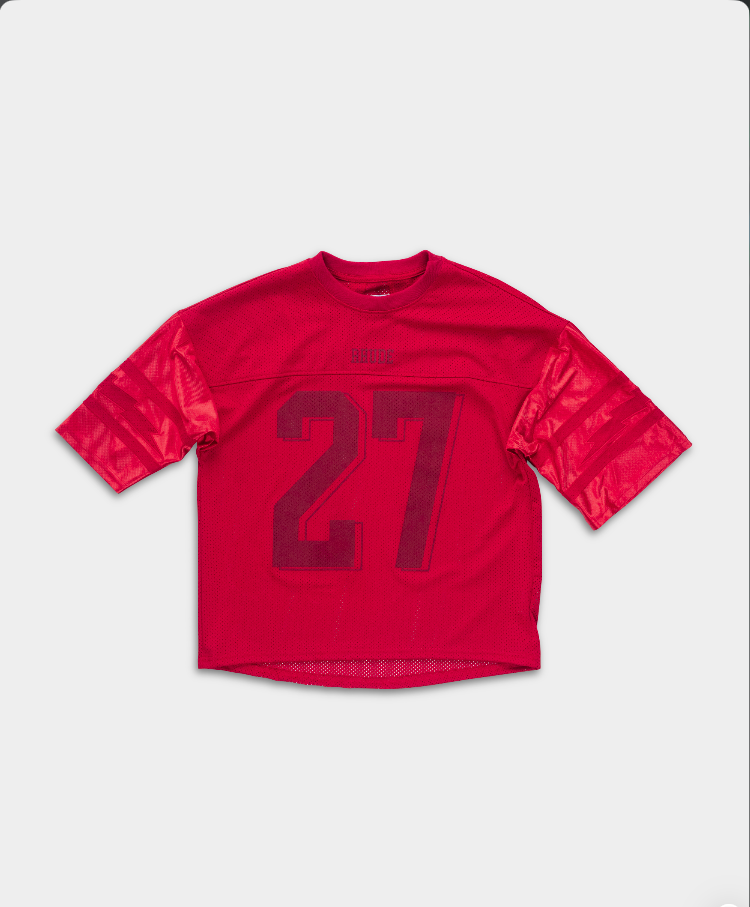 Rhude Men's Lightning Football Jersey Red/Red | RHPS26TT01016-3041